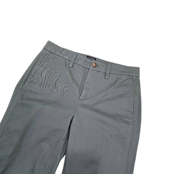 J. Crew Girlfriend Chino Pants Women's‎ 2 Black Green High Rise Straight Stretch - Picture 3 of 6